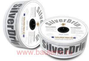 Капельная лента 8mil/1.2 л.ч, шаг 10 см (бухта 1000м) SILVER DRIP