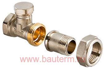 Клапан запорный для радиатора прямой 3/4" настроечный