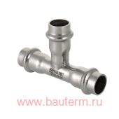 Фитинг из нержавеющей стали – пресс-тройник 35 x 28 x 35, VALTEC