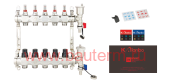 Коллектор из нерж стали для теплого пола, 1''х3/4''-4 вых KALANBO