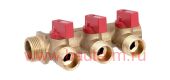 Коллектор с Кранами ProFactor г/ш 1" х 1/2"ш (2) (1/36)