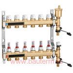 Коллектор в cборе 1" с т/р вентил. и расходомерами 3х3/4" Caleffi