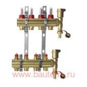 Комплект коллекторов FHF 4+4 c расходомерами, Danfoss