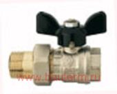 Кран шаровый с американкой 1", вн.-нар, бабочка, BONOMI