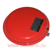 Бак мембранный OЕМ-PRO 12л плоский круглый d=324 мм, h=170 мм, 3 Бар, 3/4" красный ZILMET