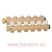 Коллектор (пара) 1" с терморегулирующим вентил.2х3/4 Caleffi