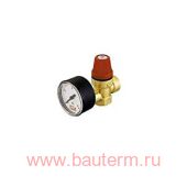 Предохранительный клапан 1/2" вн 3 Бар с манометром, CALEFFI