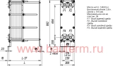 Теплообменник пластинчатый разборный (скоростник) 207кВт (80/60 С) Ридан, Danfoss